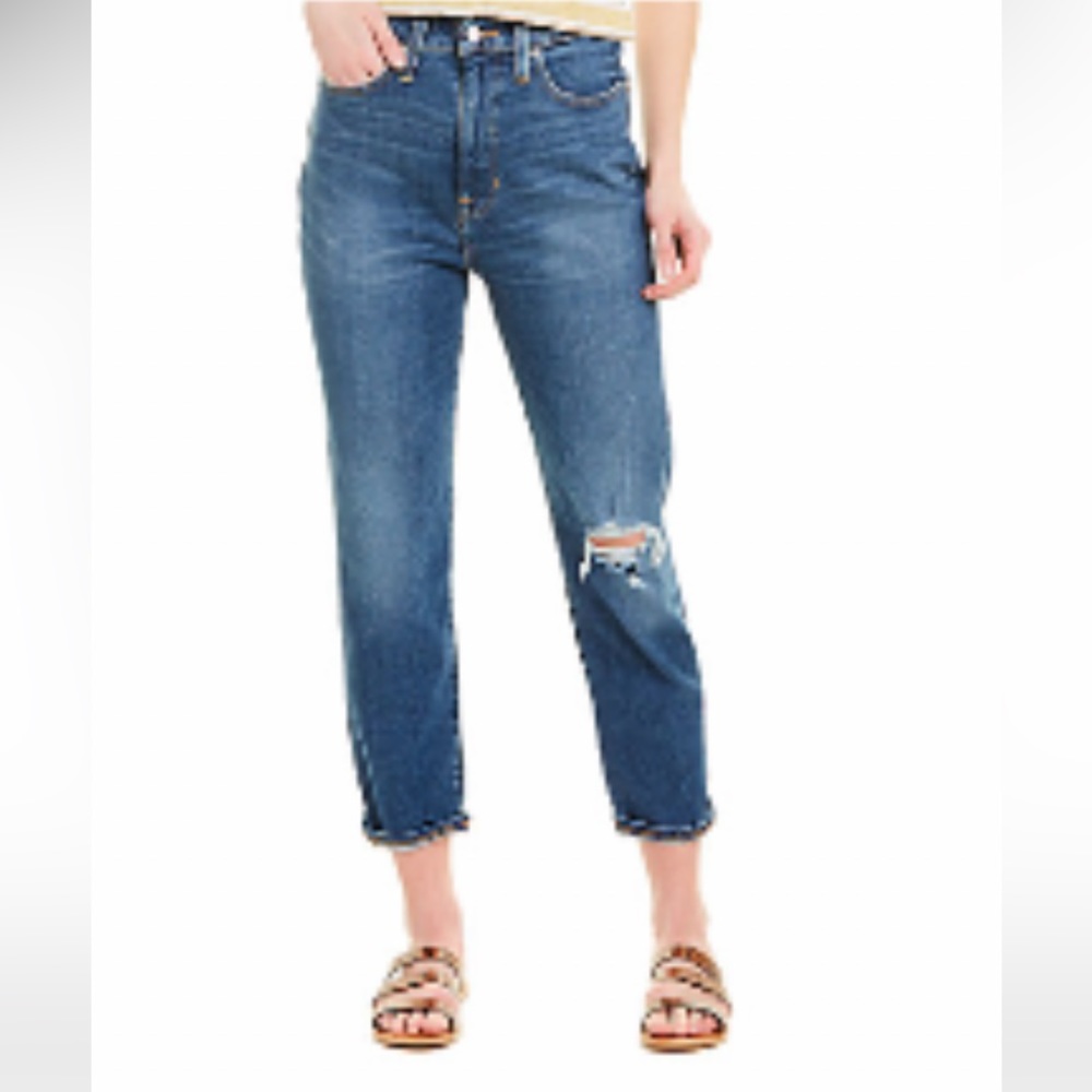 Madewell The Mom Jean Distressed Jeans